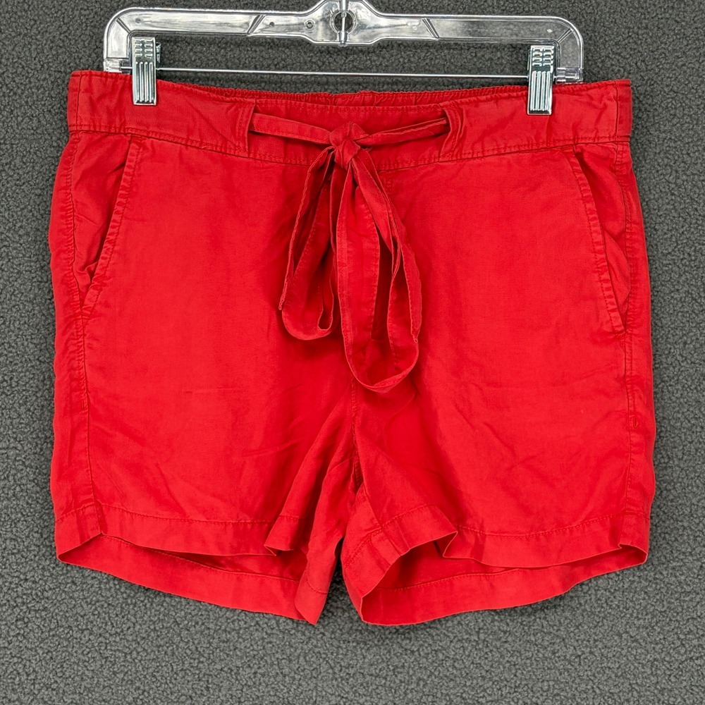 Sanctuary Red Lyocell Tie Waist Shorts Elastic Waist XH0001E1 Small